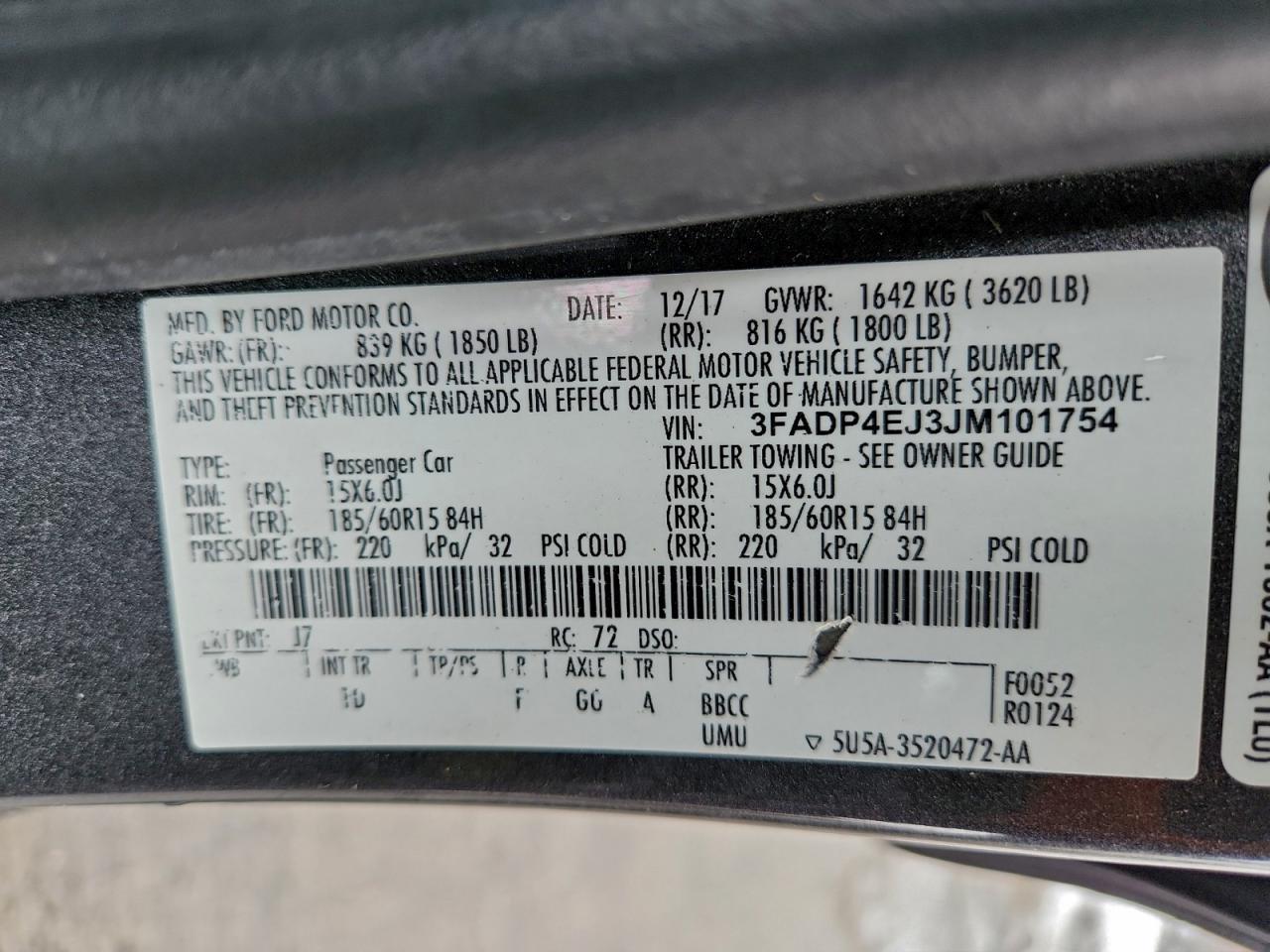 2018 FORD Fiesta