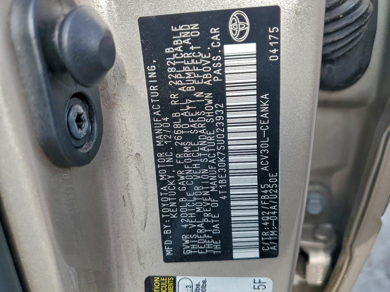2005 TOYOTA CAMRY