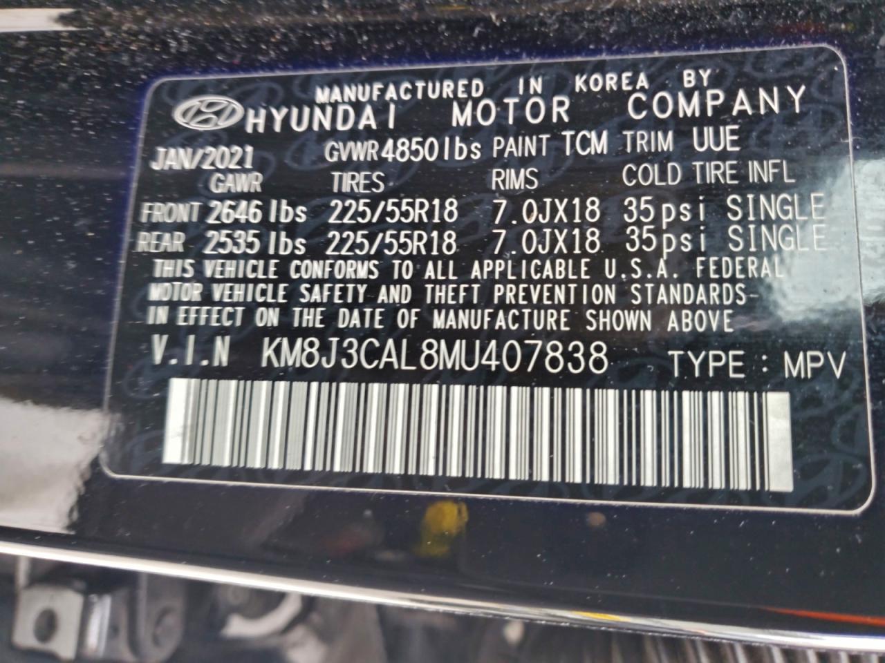 2021 HYUNDAI TUCSON