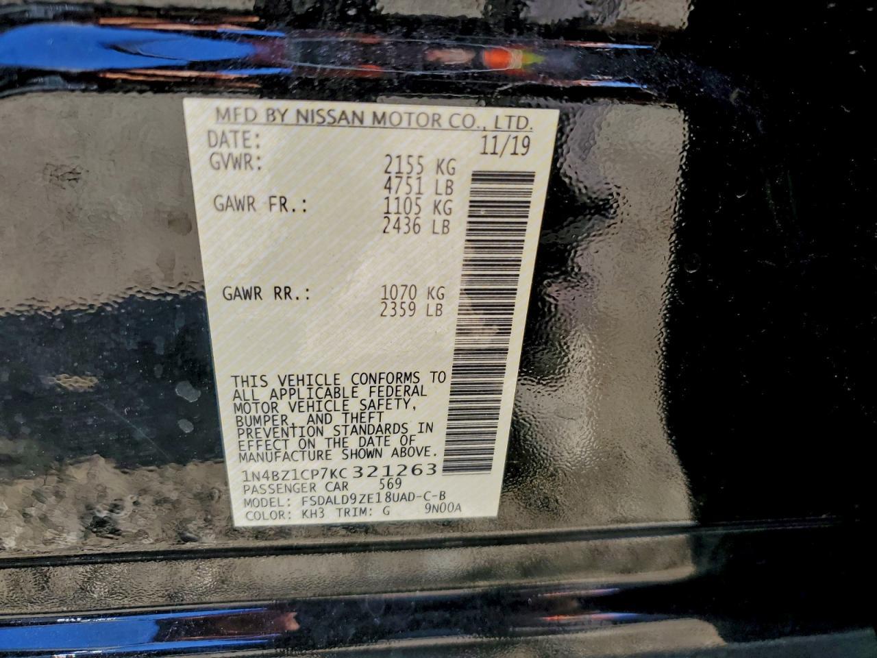 2019 NISSAN LEAF