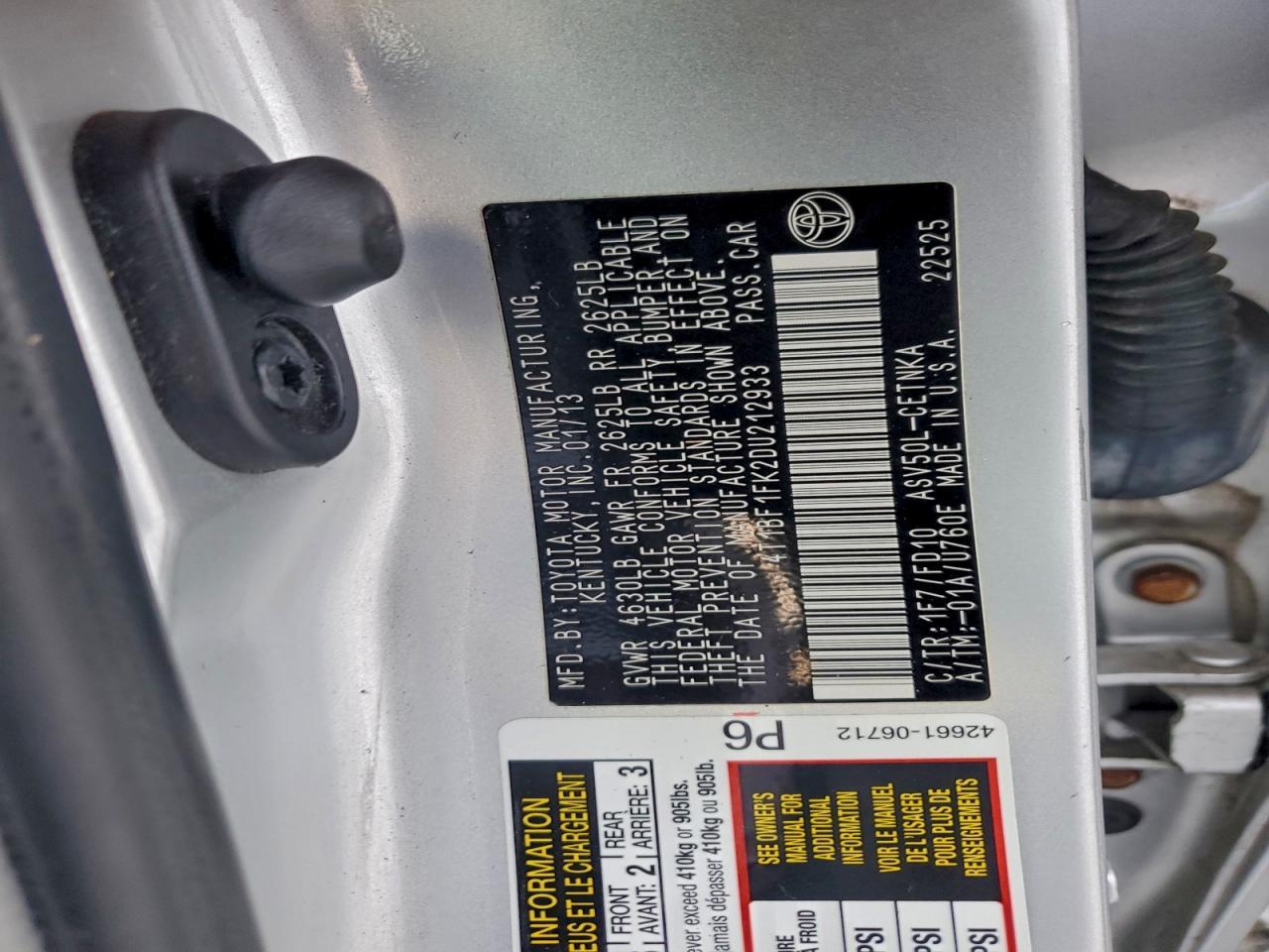 2013 TOYOTA CAMRY