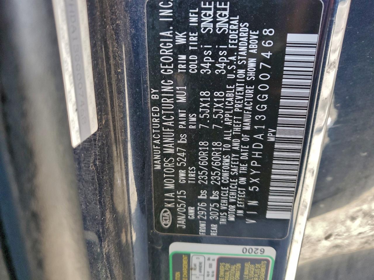 2016 KIA SORENTO