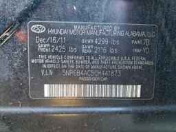 2012 HYUNDAI SONATA