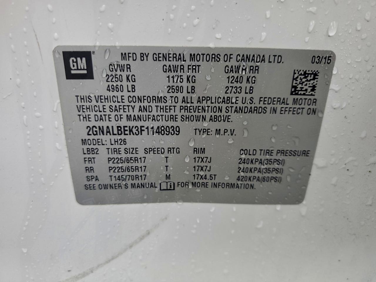 2015 CHEVROLET EQUINOX