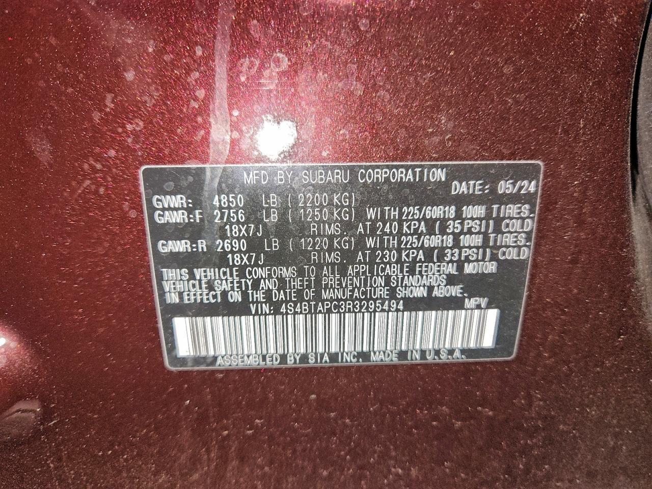 2024 SUBARU Outback
