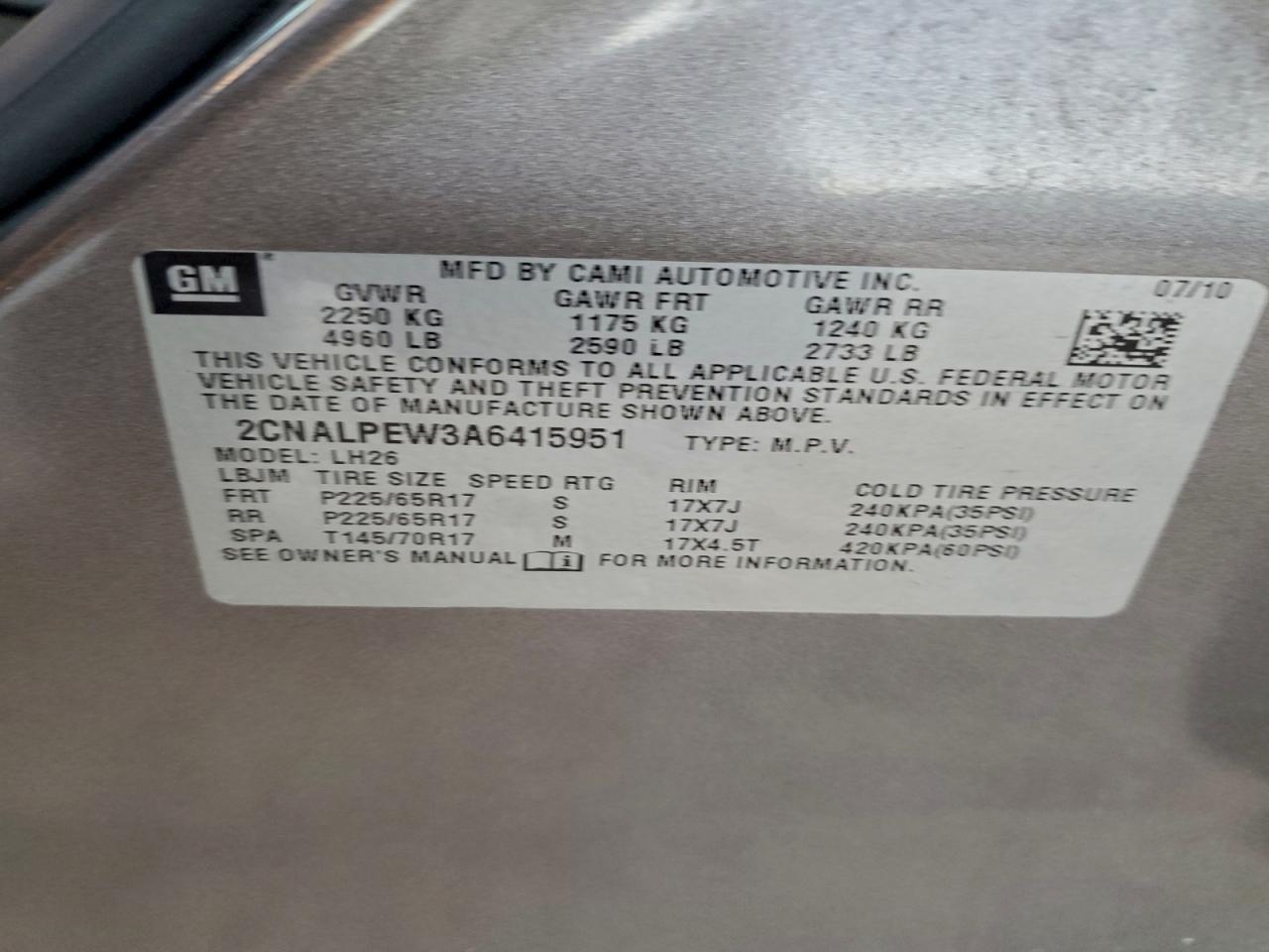 2010 CHEVROLET EQUINOX
