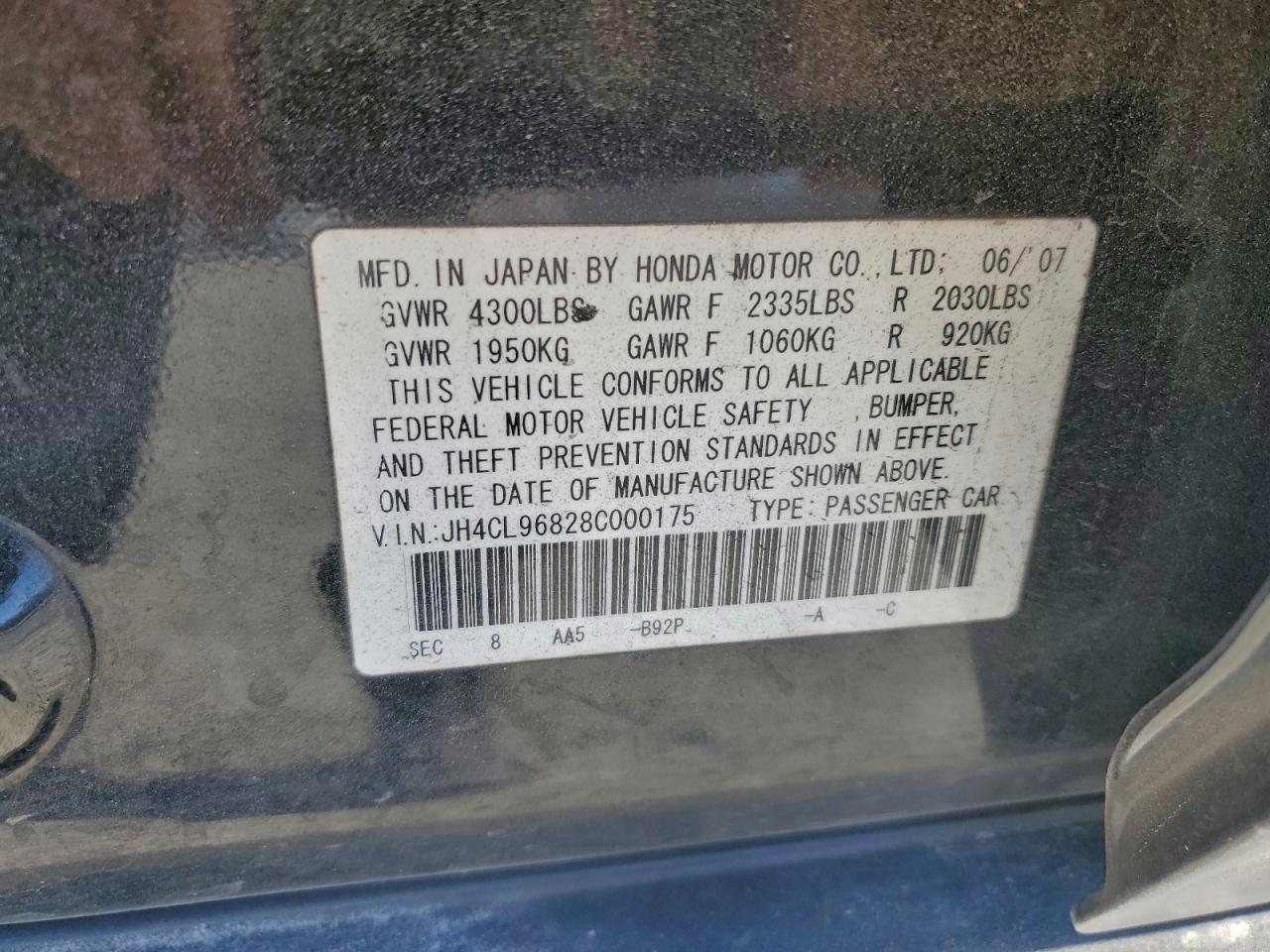 2008 ACURA TSX