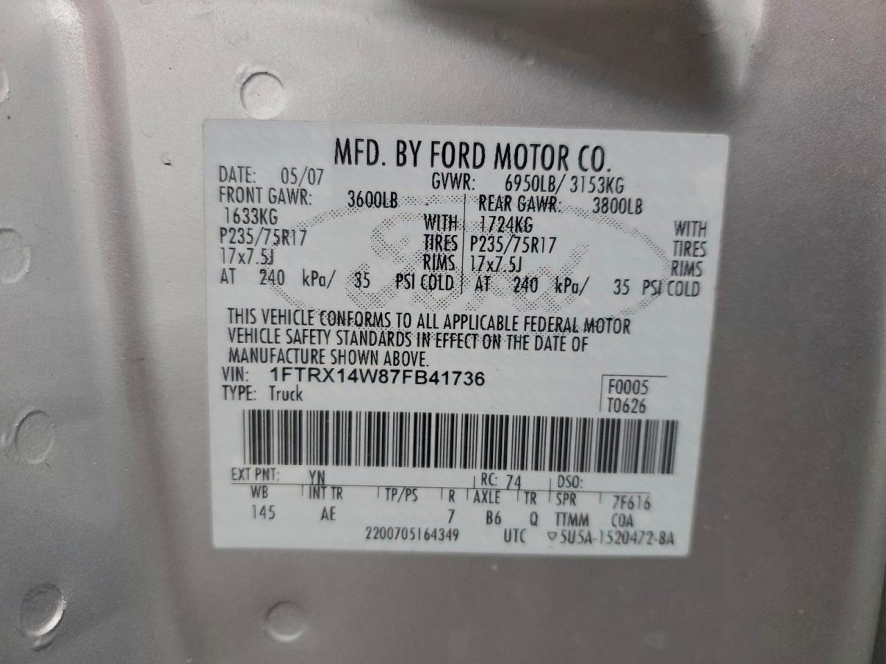 2007 FORD F-150