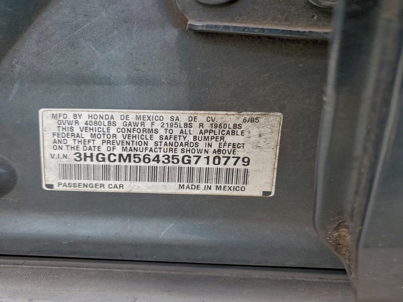 2005 HONDA ACCORD