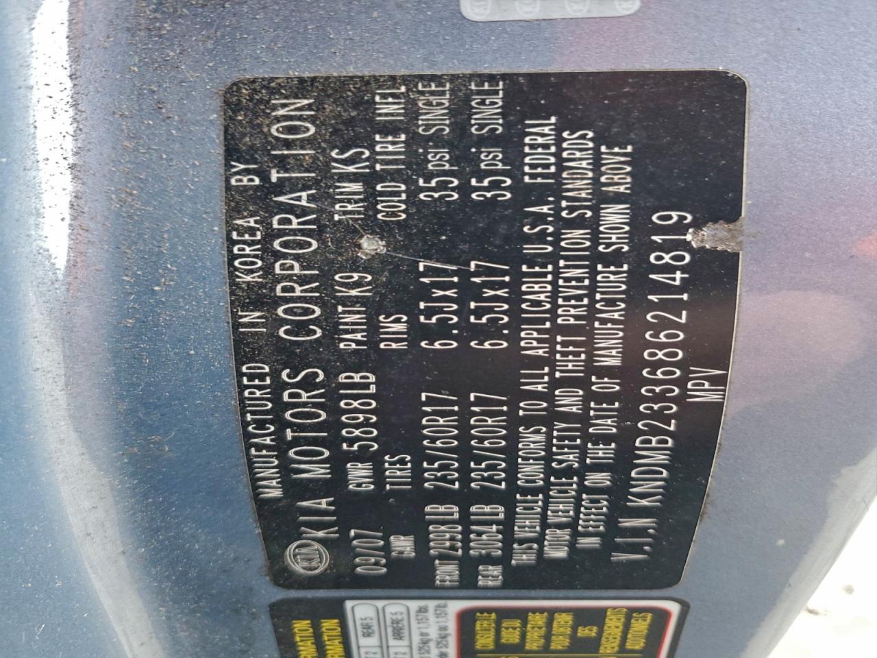 2008 KIA SEDONA