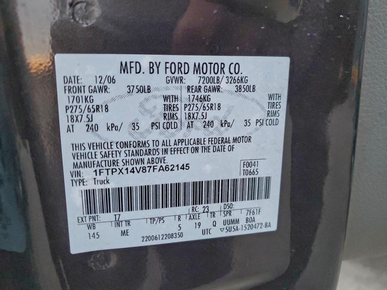 2007 FORD F-150