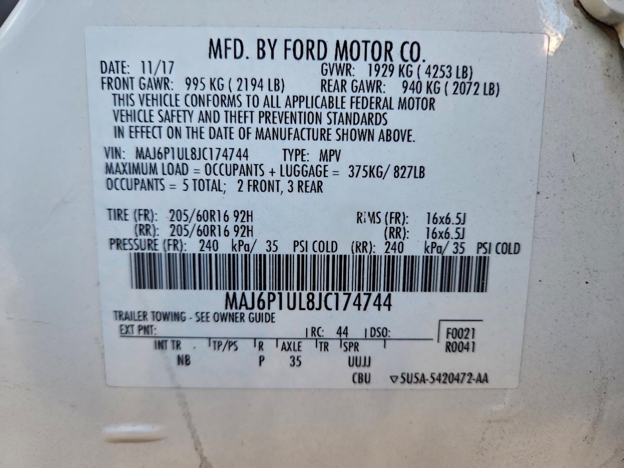 2018 FORD EcoSport