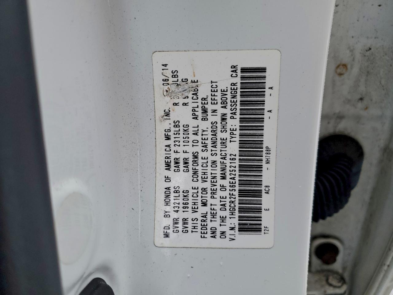 2014 HONDA ACCORD