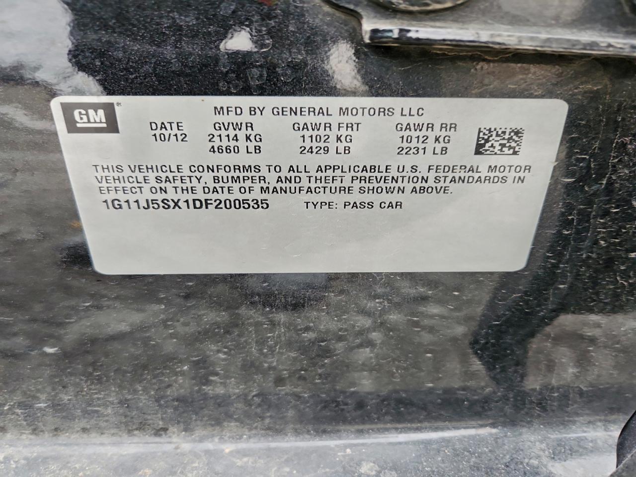 2013 CHEVROLET