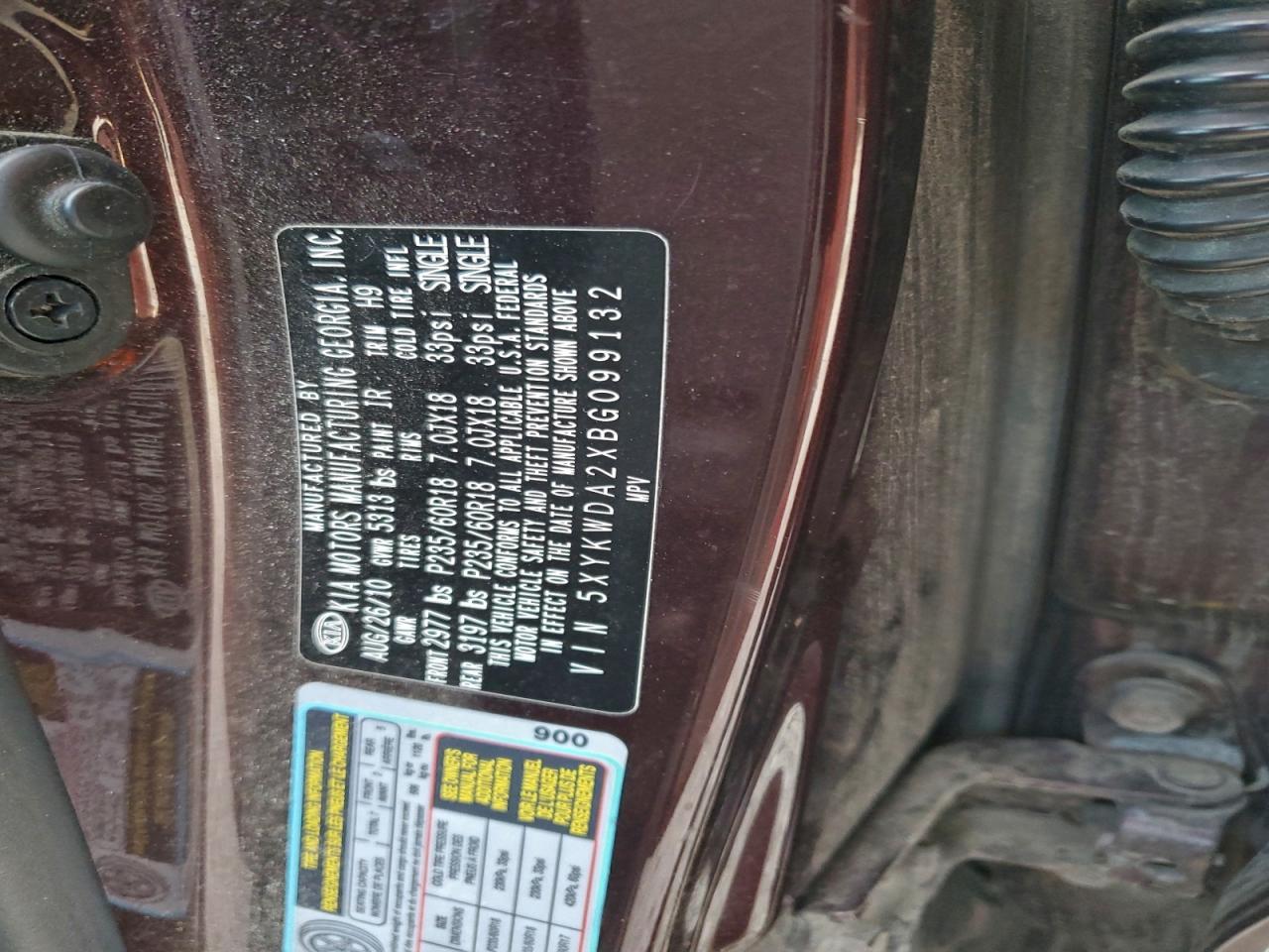 2011 KIA SORENTO