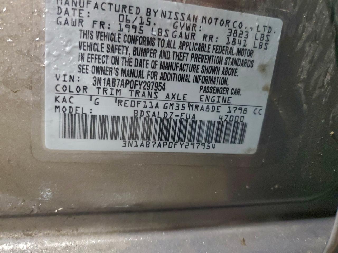 2015 NISSAN SENTRA