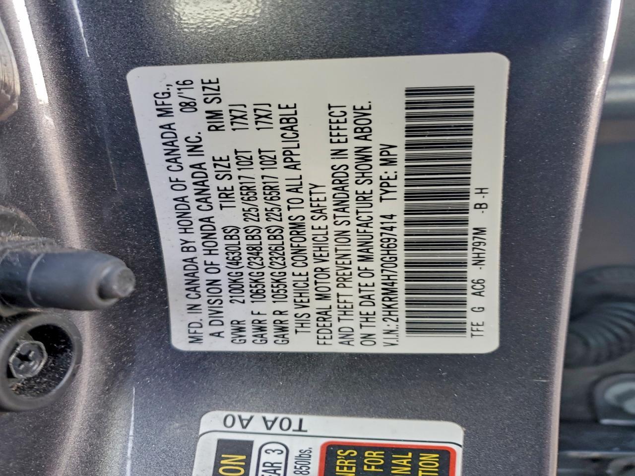 2016 HONDA CR-V