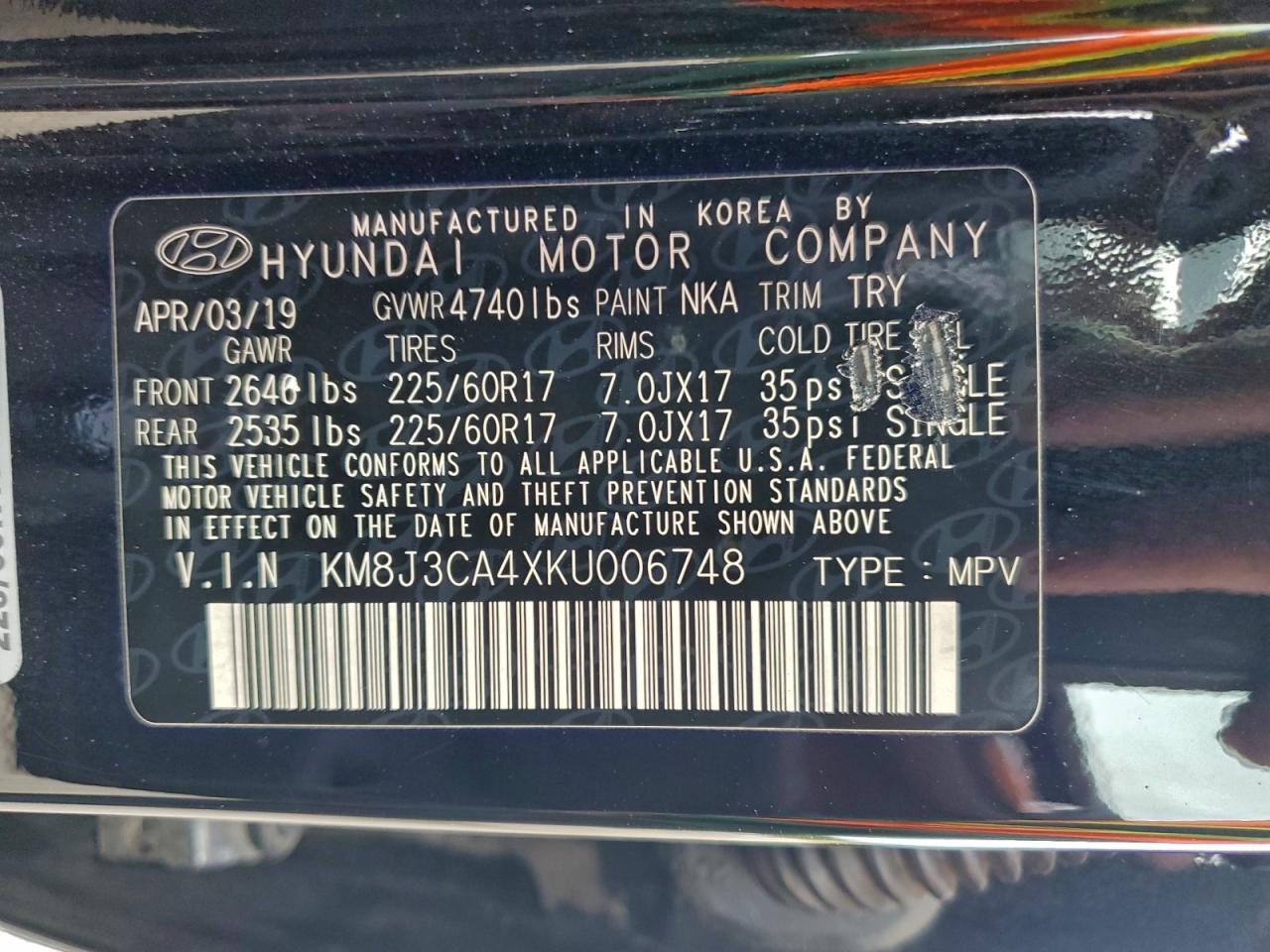 2019 HYUNDAI TUCSON