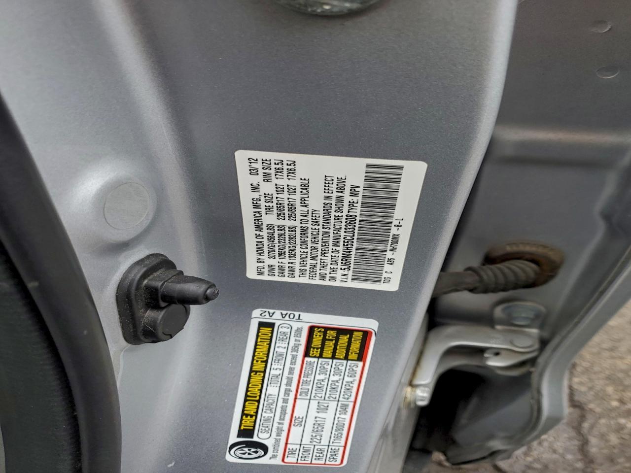 2012 HONDA CR-V
