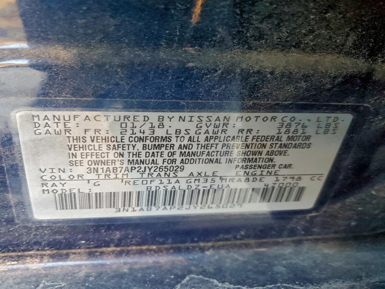 2018 NISSAN SENTRA