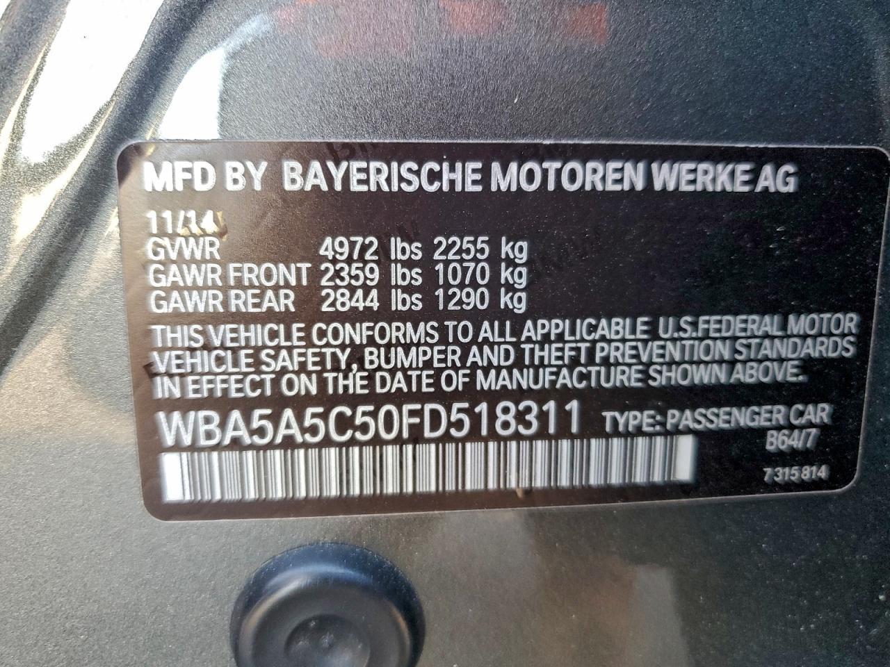 2015 BMW 5 series