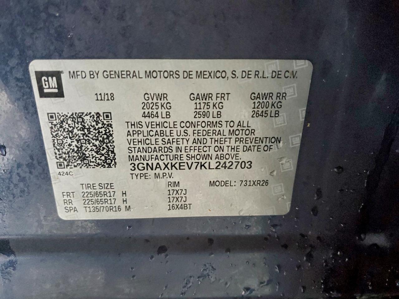 2019 CHEVROLET EQUINOX