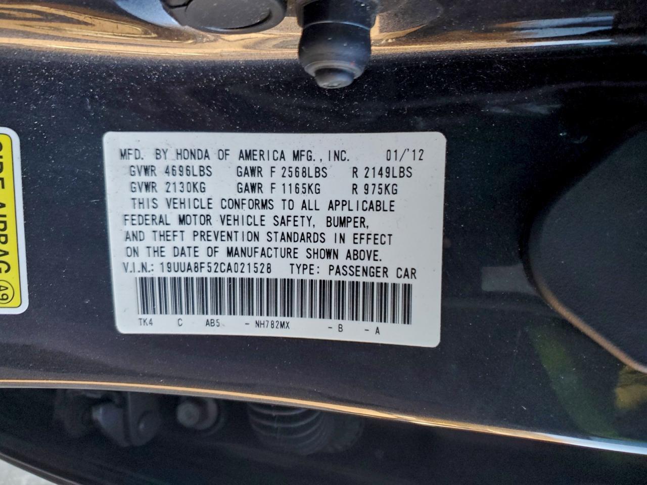 2012 ACURA TL