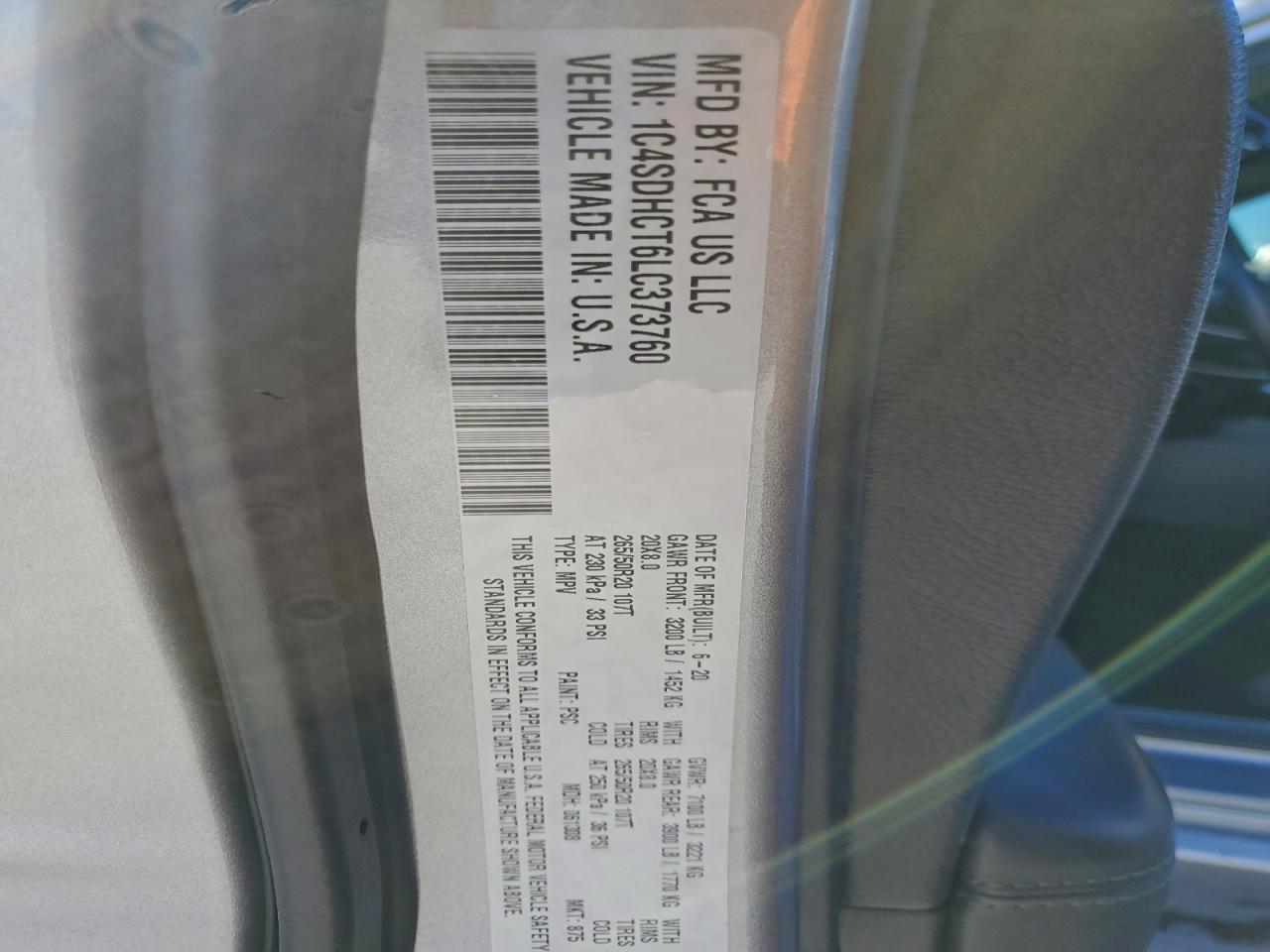 2020 DODGE DURANGO