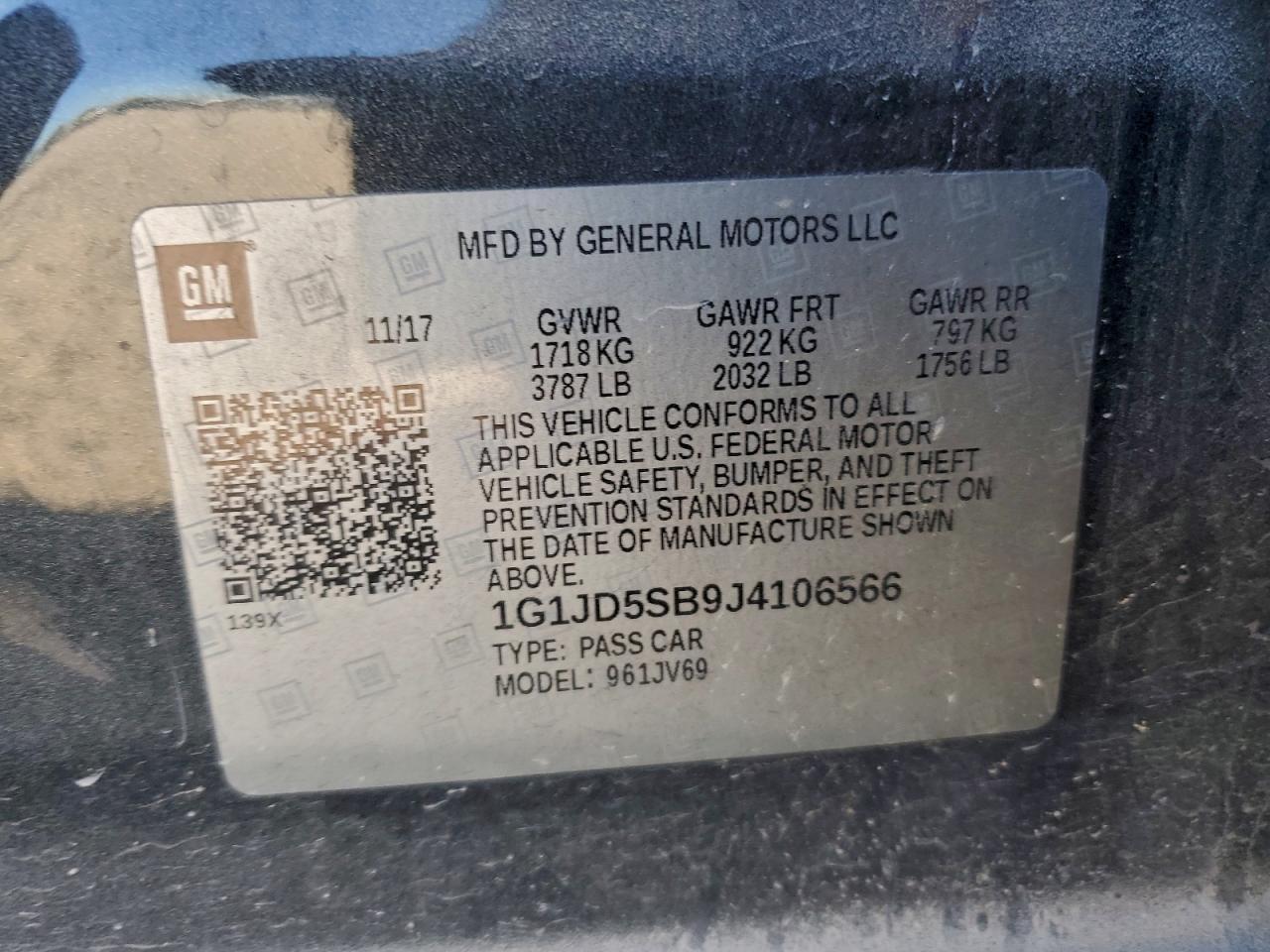 2018 CHEVROLET SONIC