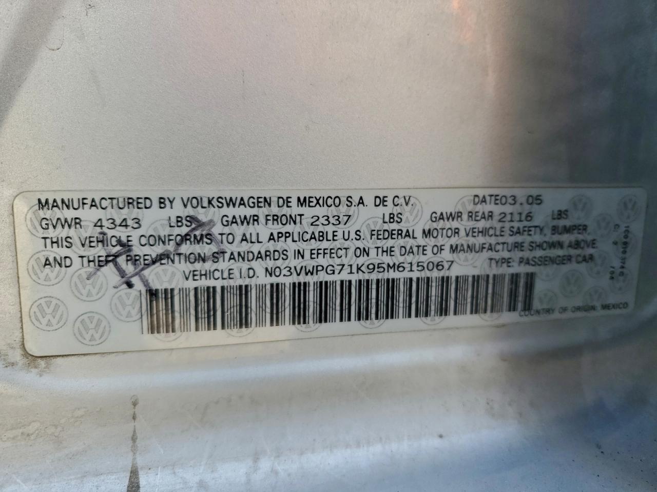 2005 VOLKSWAGEN JETTA