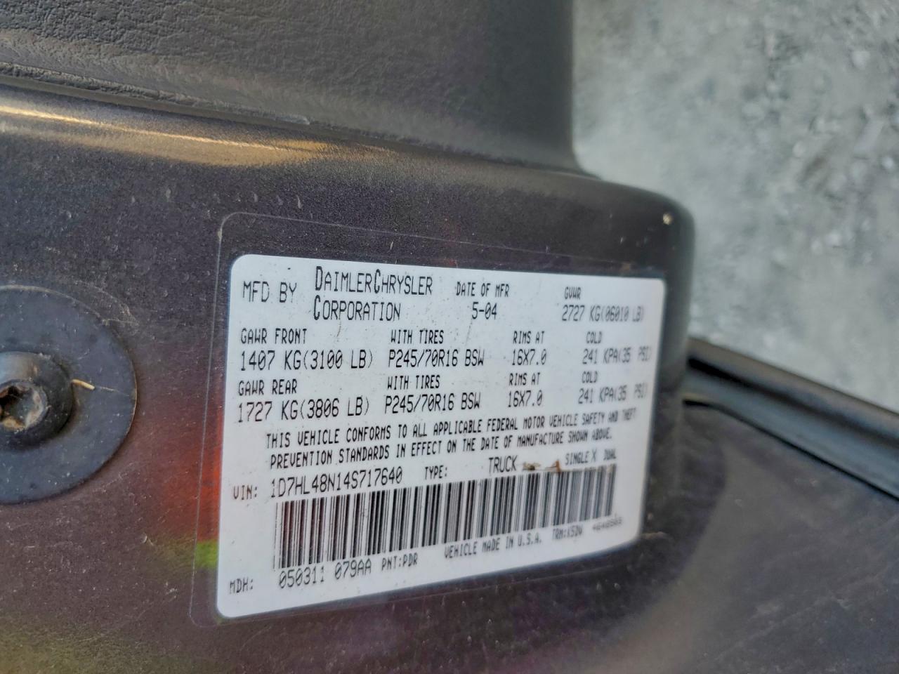 2004 DODGE Dakota