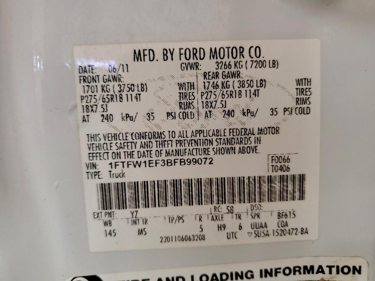 2011 FORD F-150