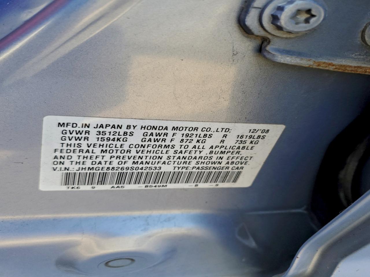 2009 HONDA FIT