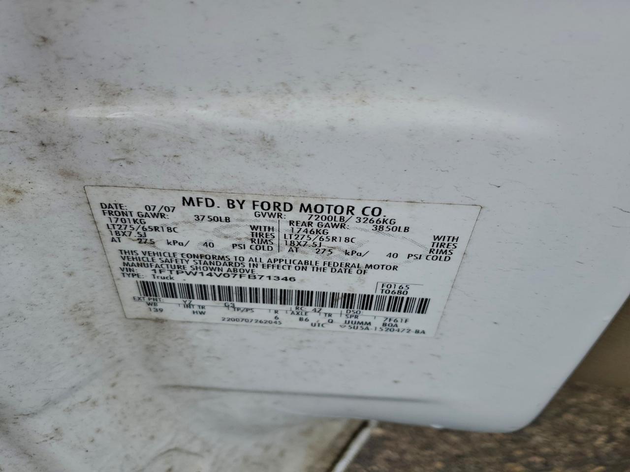 2007 FORD F-150