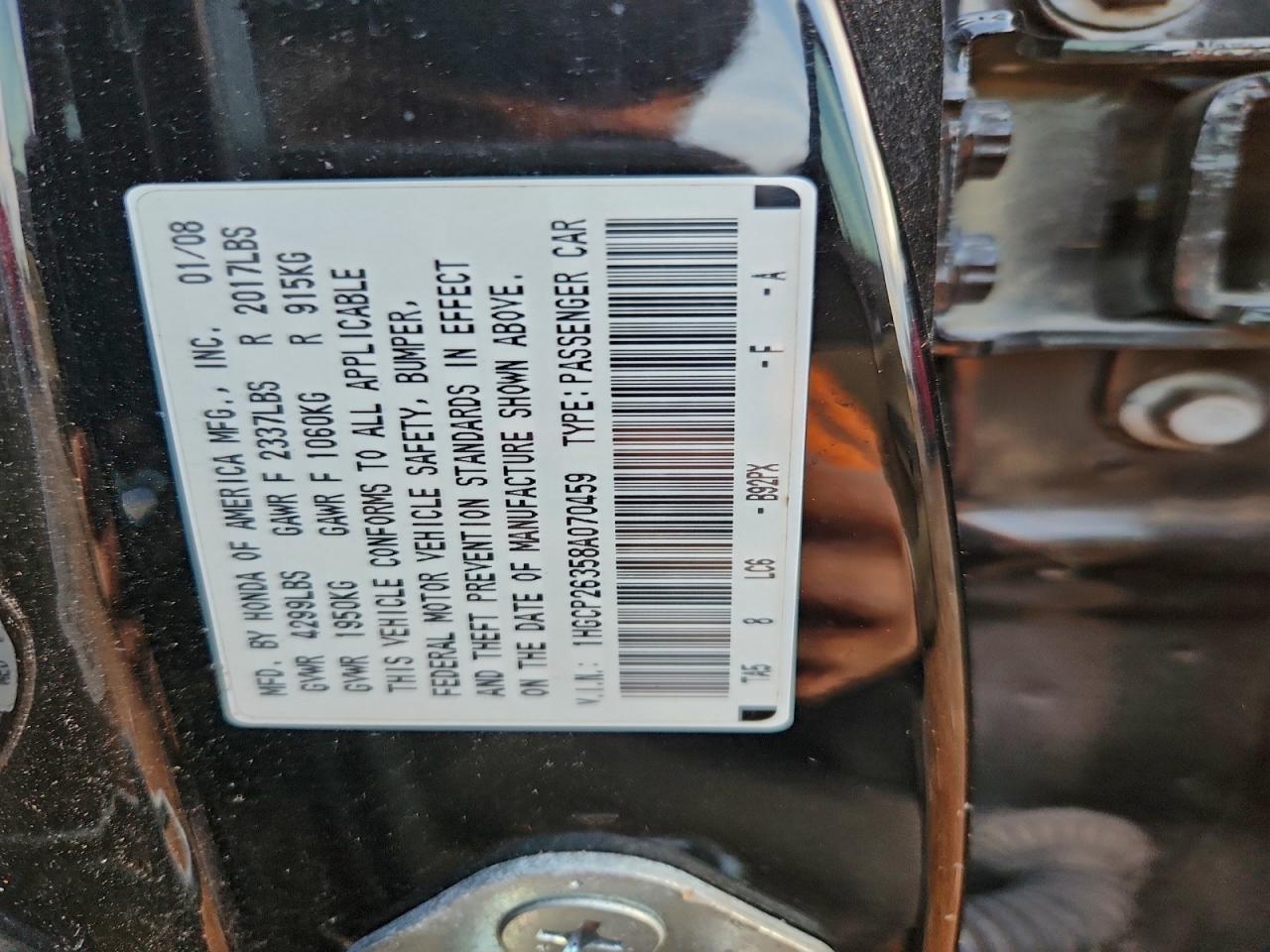 2008 HONDA ACCORD