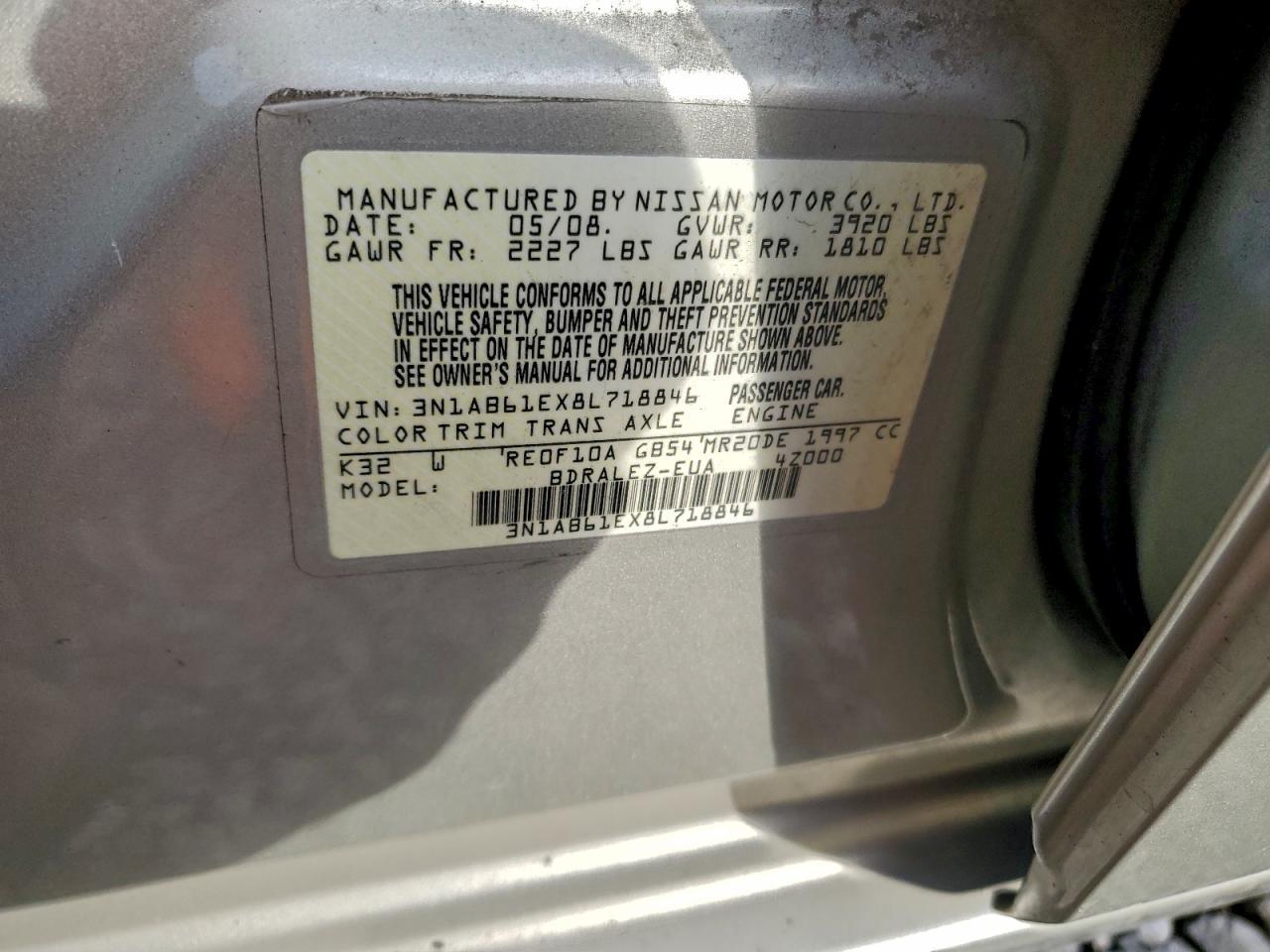 2008 NISSAN SENTRA