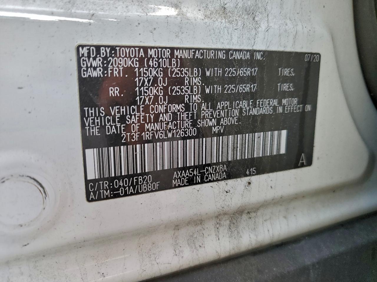 2020 TOYOTA RAV4