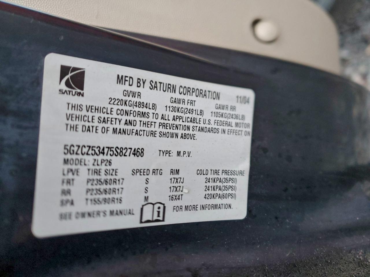 2005 SATURN Vue