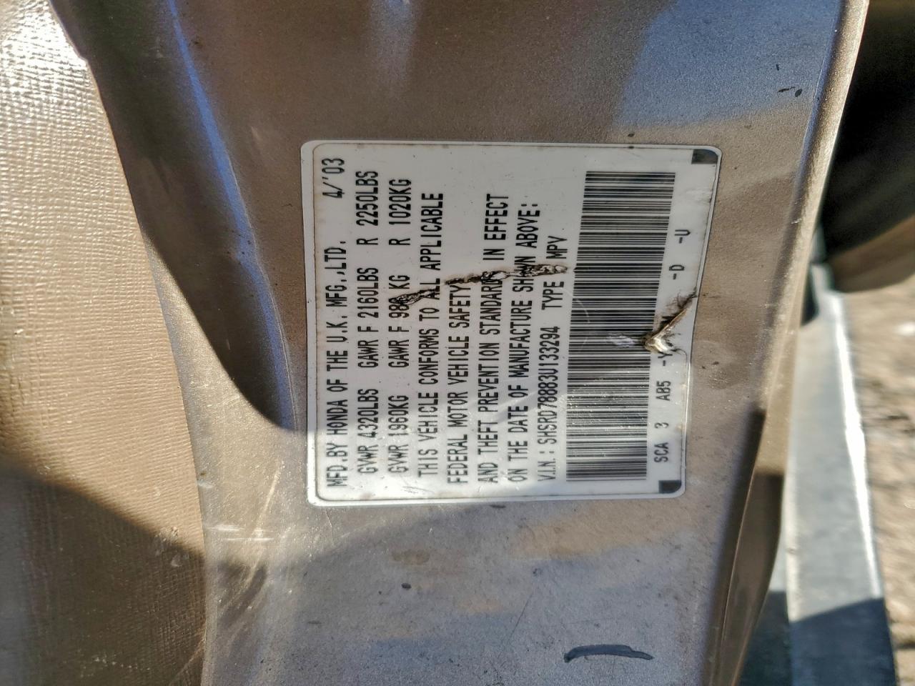 2003 HONDA CR-V