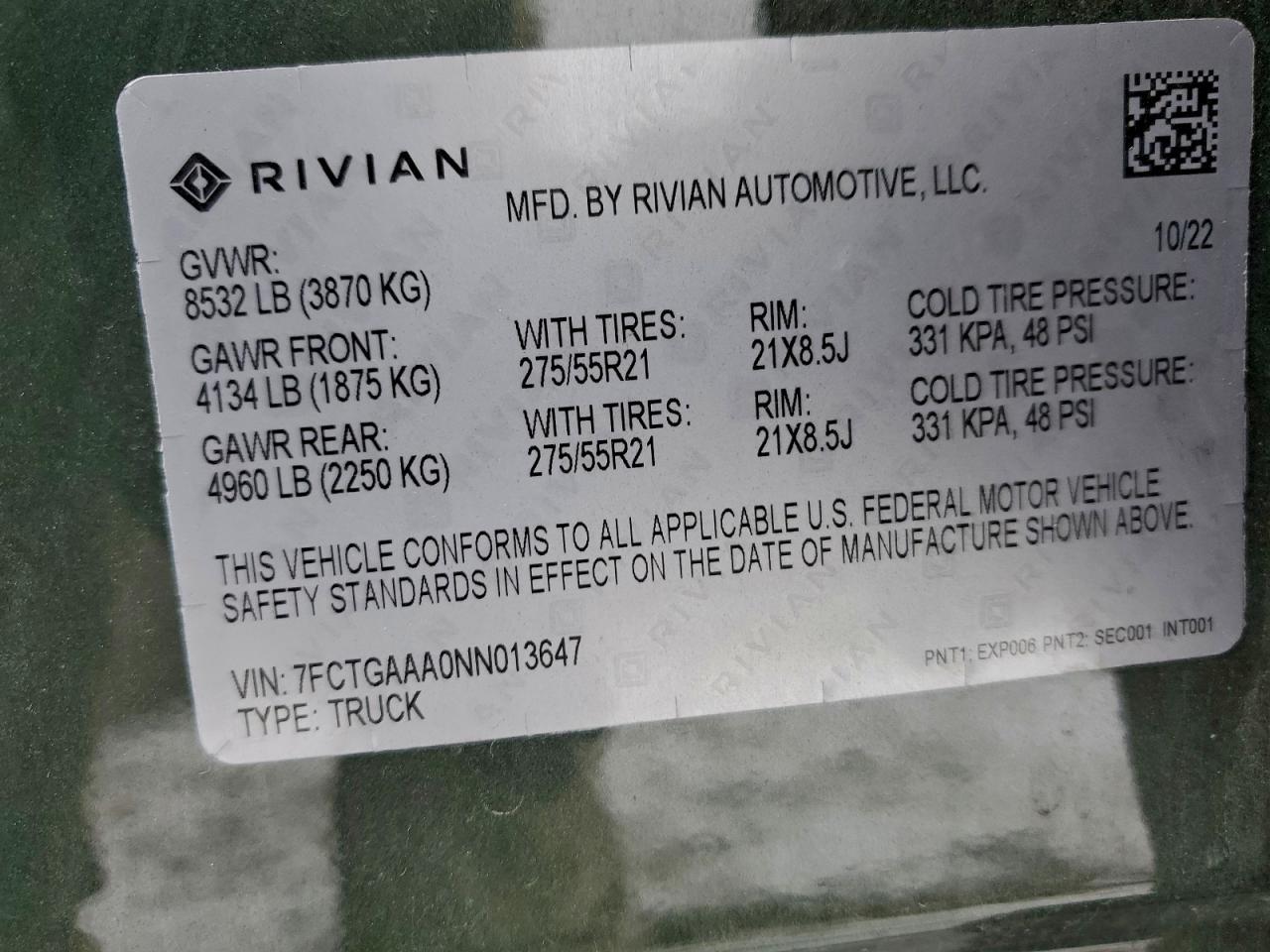 2022 RIVIAN R1t