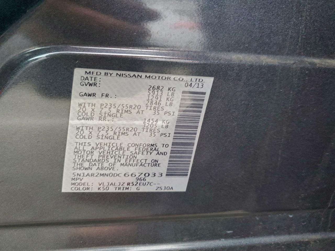 2013 NISSAN PATHFINDER