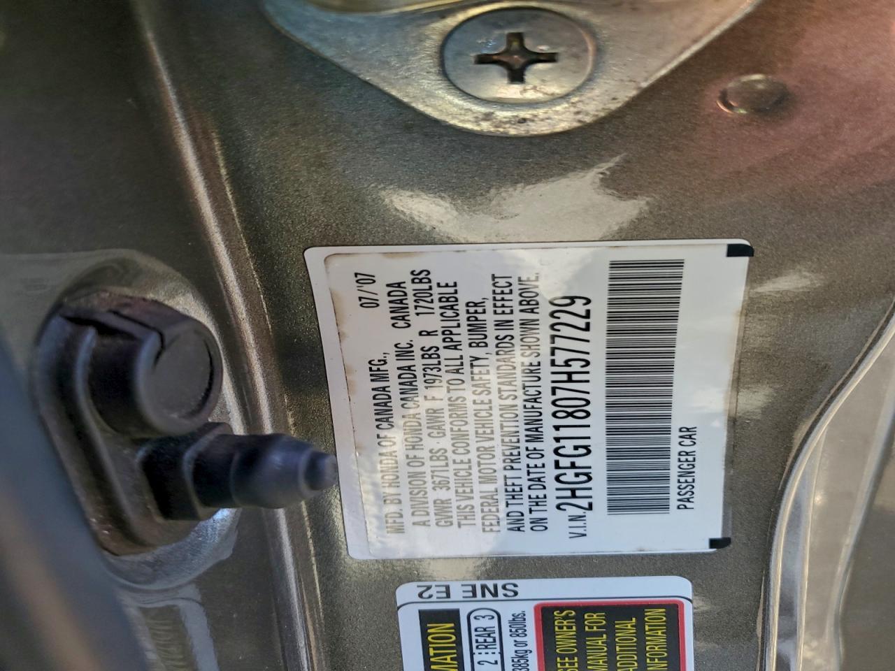2007 HONDA CIVIC