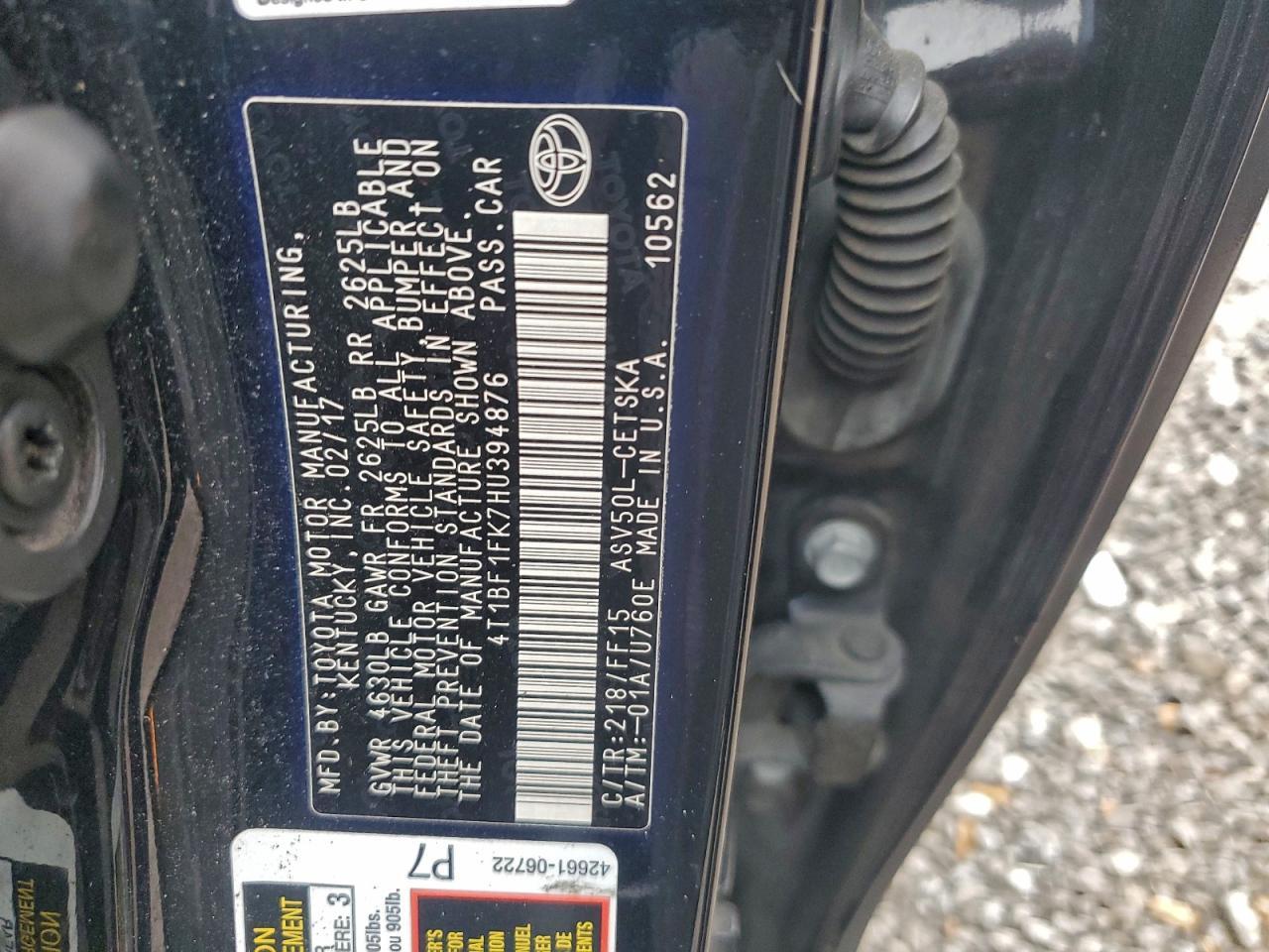 2017 TOYOTA CAMRY