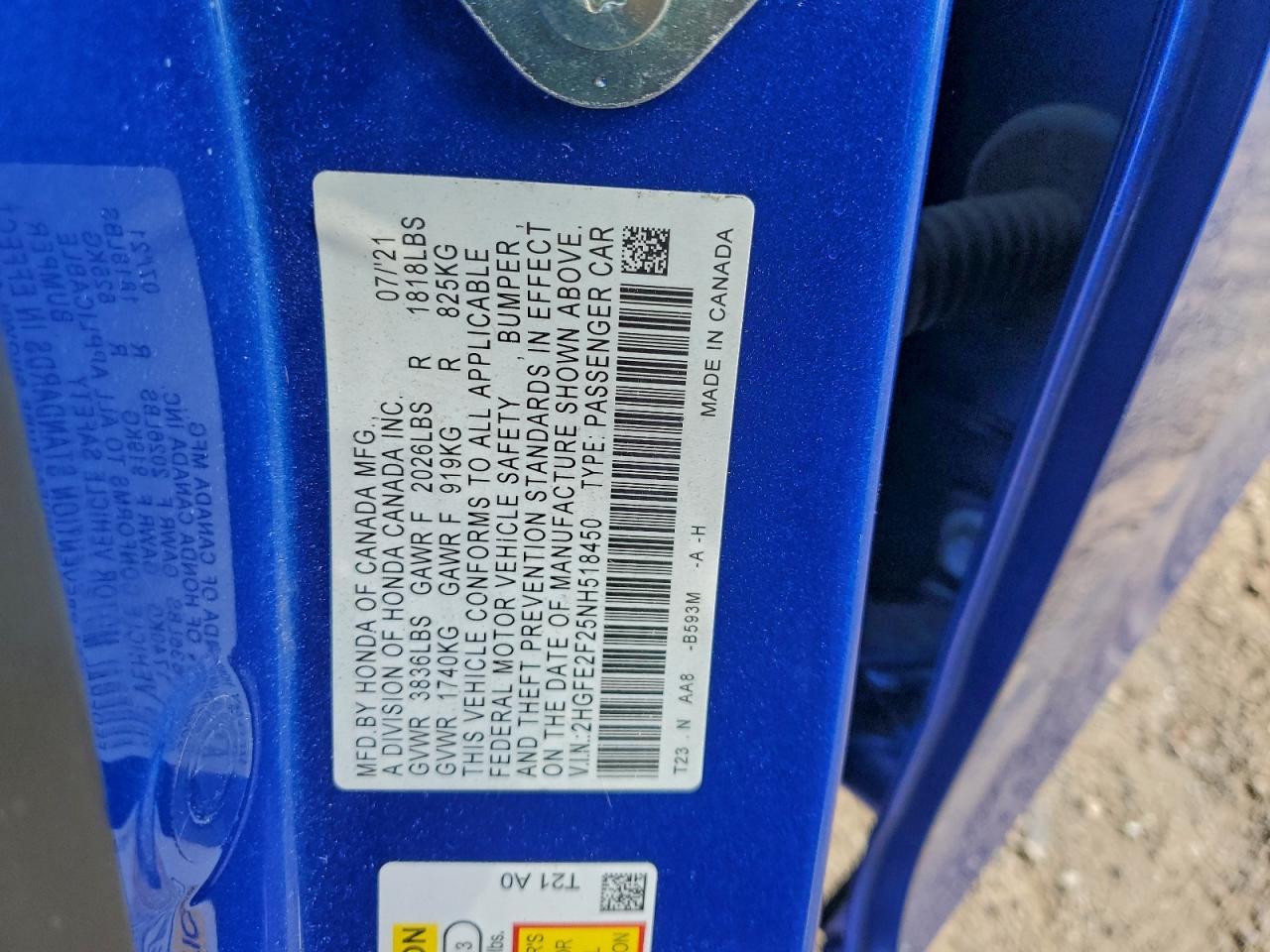 2022 HONDA CIVIC