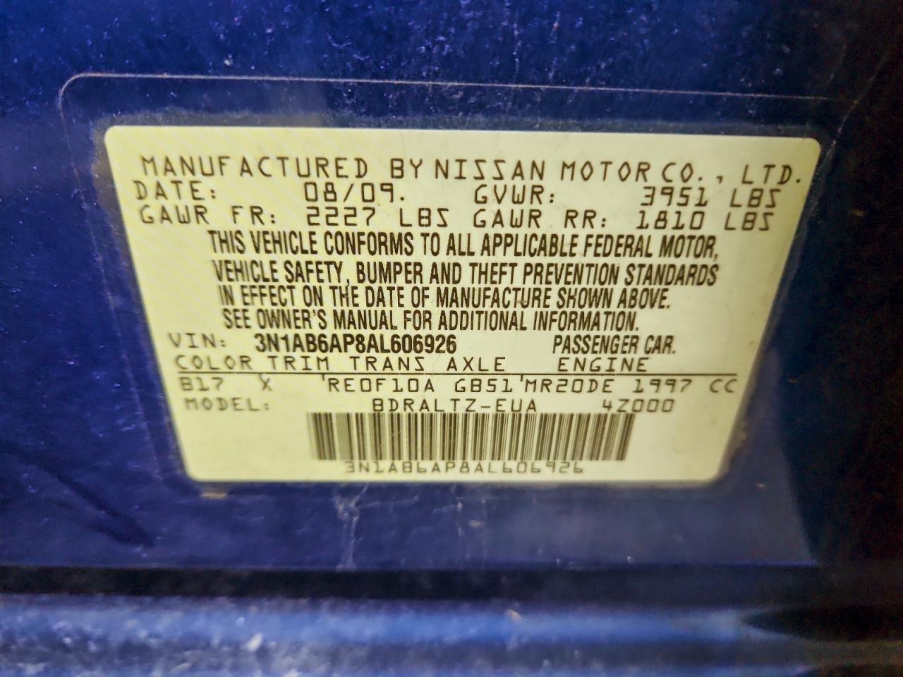 2010 NISSAN SENTRA