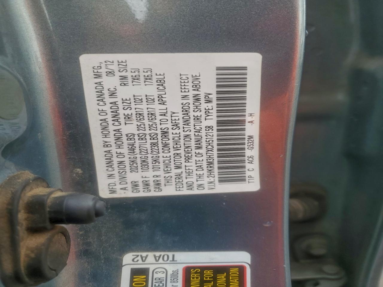 2012 HONDA CR-V