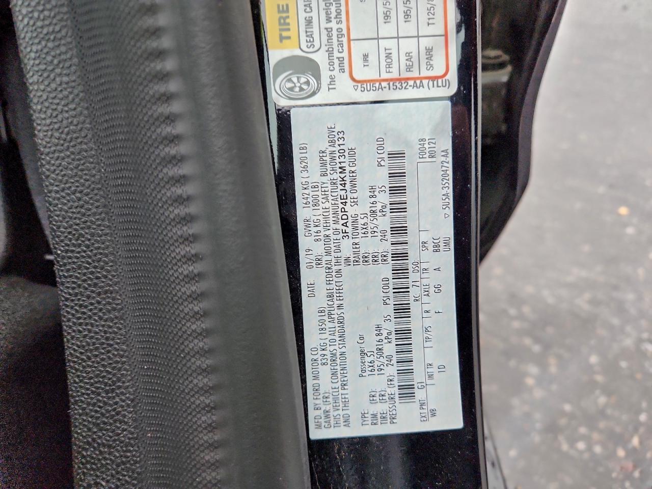 2019 FORD Fiesta