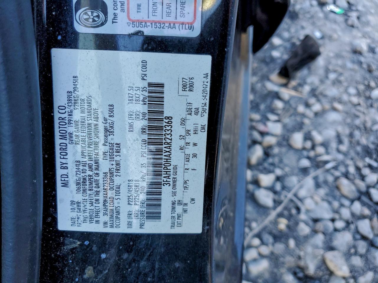 2010 FORD FUSION
