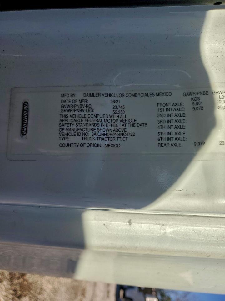 2022 FREIGHTLINER CASCADIA 126