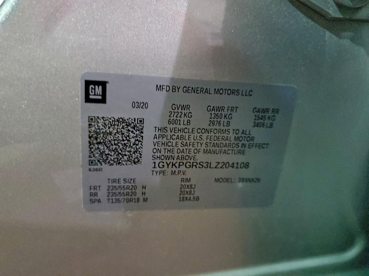 2020 CADILLAC XT6